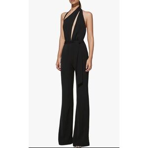 MISHA COLLECTION Black Cut Out Wide Leg Jumpsuit